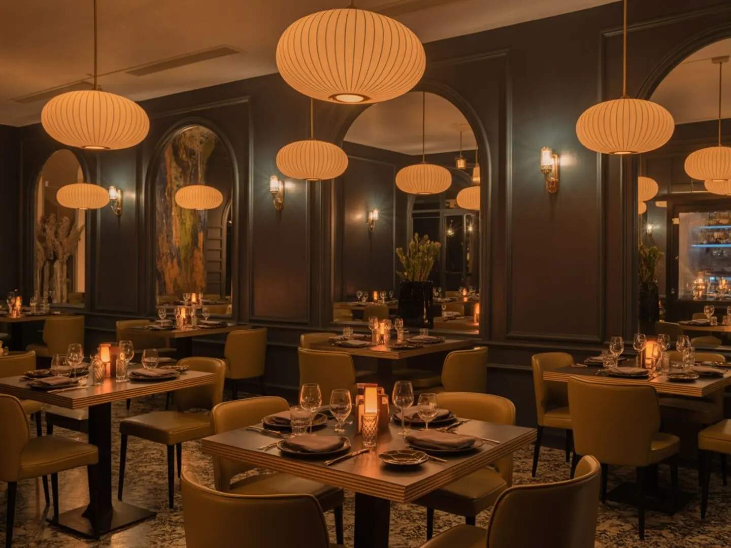 Carnys interior - elegant Mediterranean dining and hookah lounge ambiance in Encino