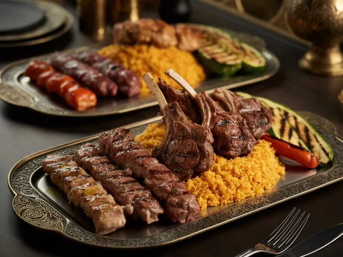 Mixed Grill Platter - Koobideh, joojeh, lamb chop, sides (serves 2-3)