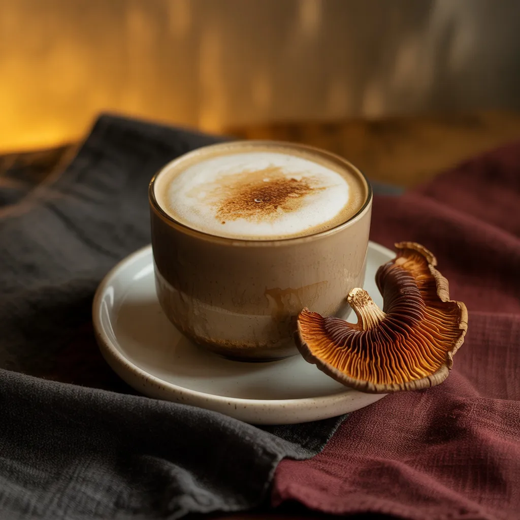 Reishi Calm Latte - Reishi mushroom, oat milk, cacao.