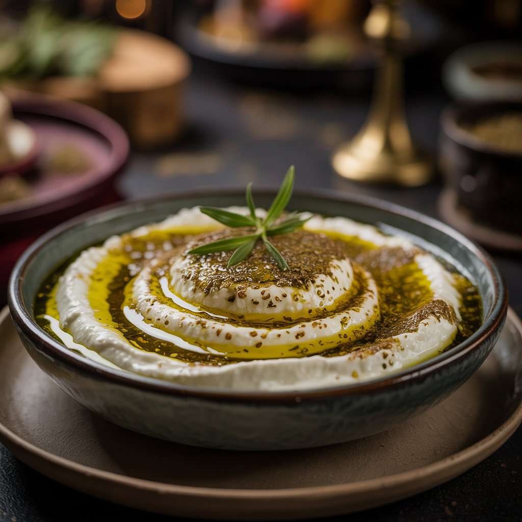Labneh - Strained yogurt, za'atar, olive oil, fresh herbs
