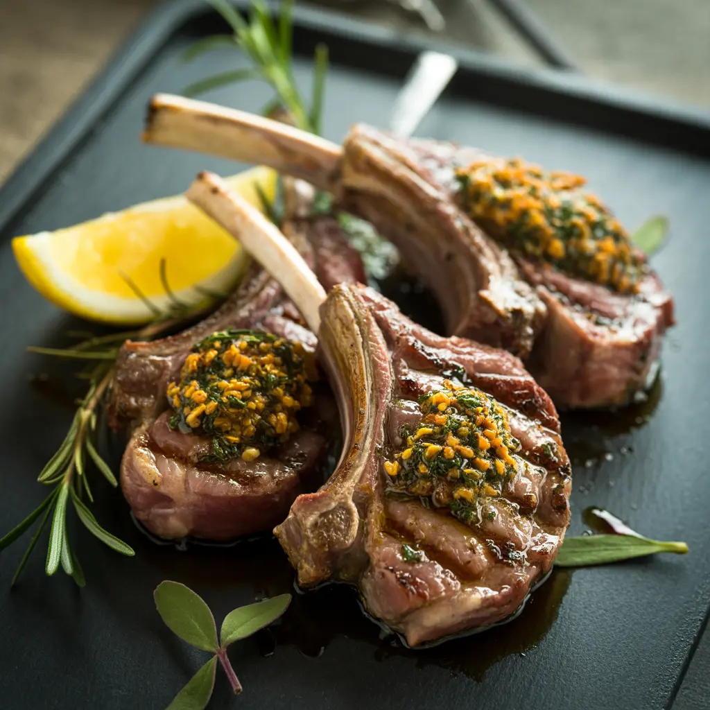 Lamb Chops - Herb-crusted, grilled to order