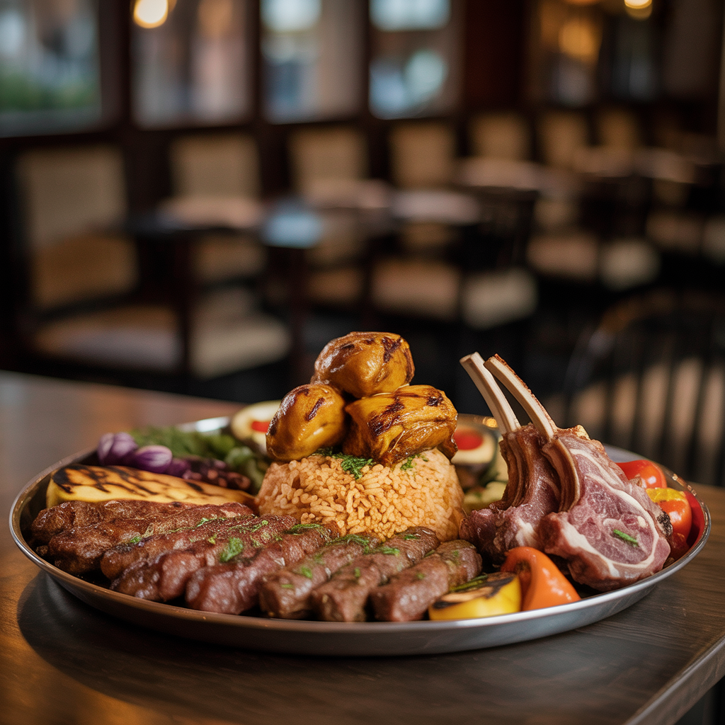 Mixed Grill Platter - Koobideh, joojeh, lamb chop, sides (serves 2-3)